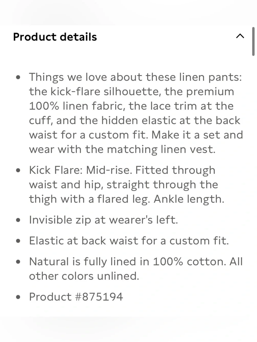 BANANA REPUBLIC MID-RISE KICK-FLARE LINEN ANKLE PANT